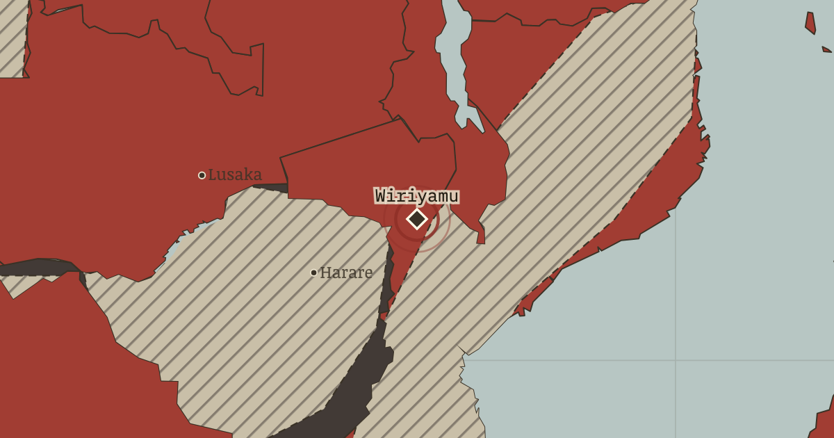 Map showing Wiriyamu — The Decolonization of Africa, 1945–1994