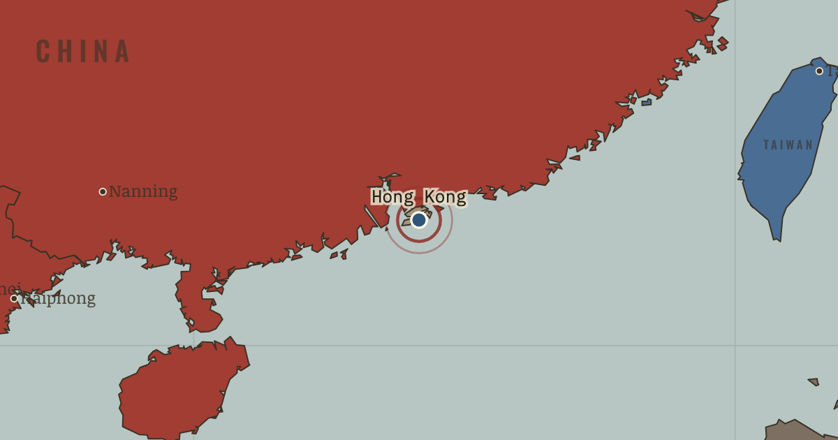 Map showing Vietnamese boat people in Hong Kong (1978–79), turning point in Uprooted: Refugees in Europe 1945–1960 and Indochina 1975–1990