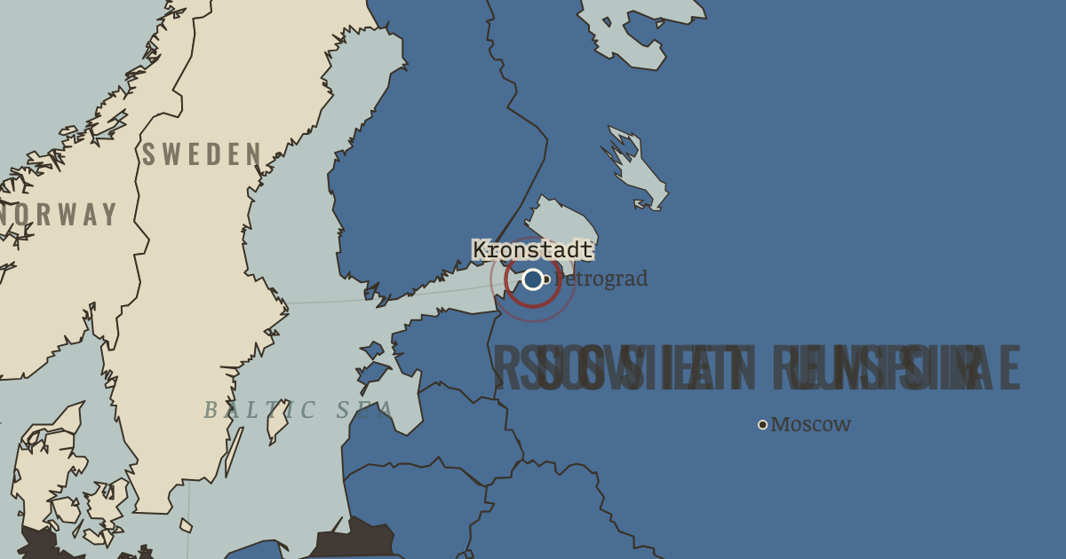 Map showing French fleet visit to Kronstadt (1891), turning point in The Great War, 1871–1923