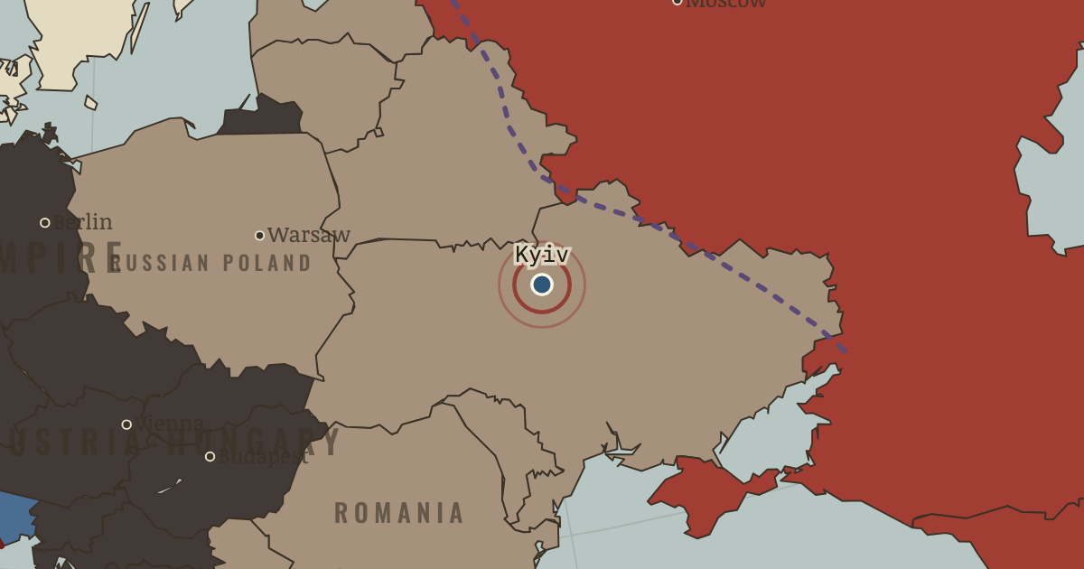 Map showing The bread peace — The Great War, 1914–1918