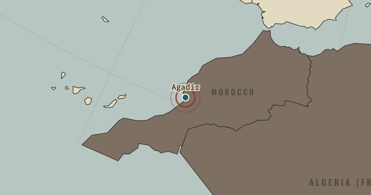 Map showing Agadir Crisis (1911), turning point in The Great War, 1871–1923