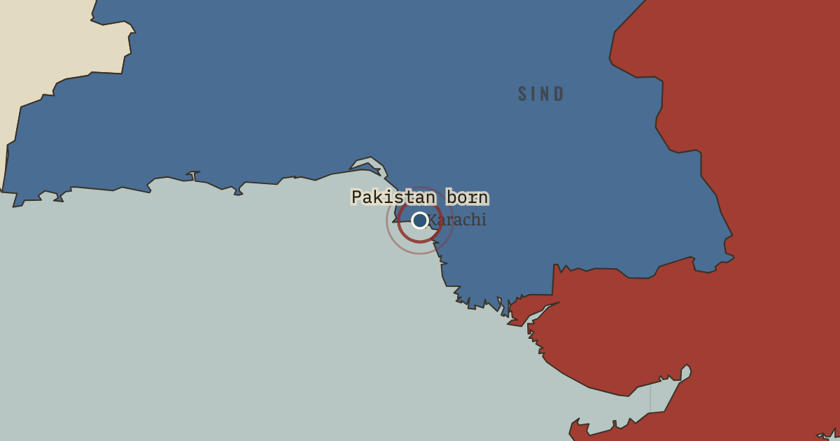 Map: Karachi — Pakistan is born