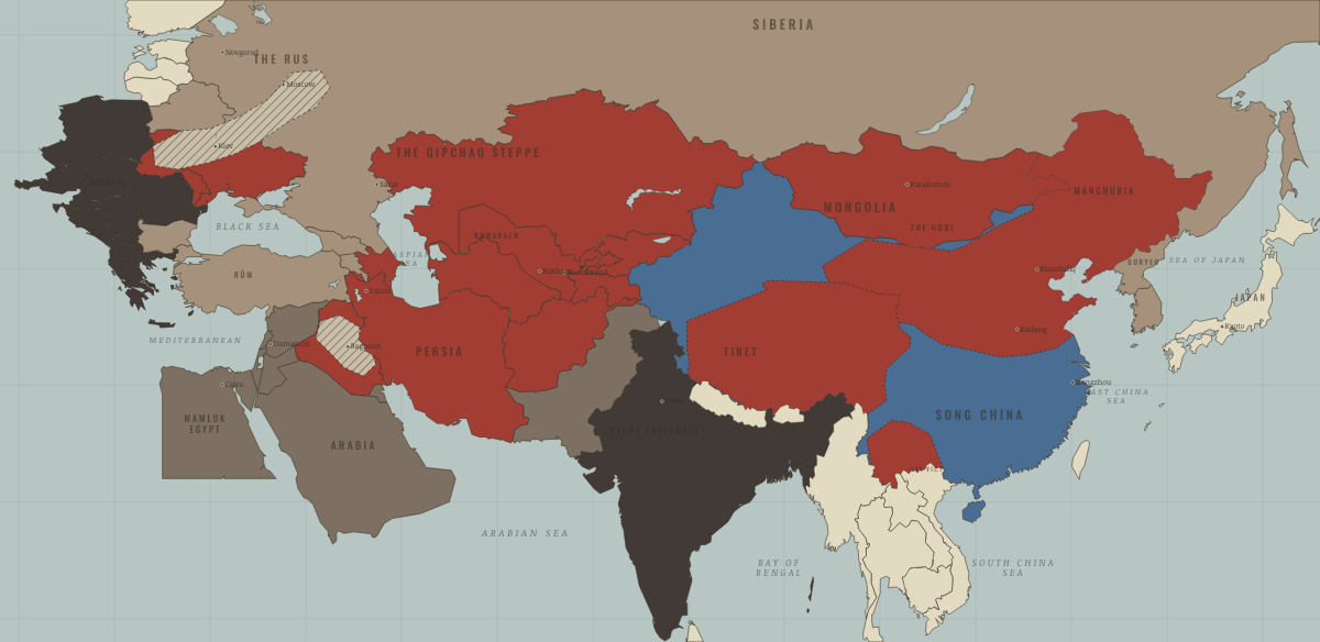 Map of the Mongol world in SEP 1260: Ain Jalut — the first check
