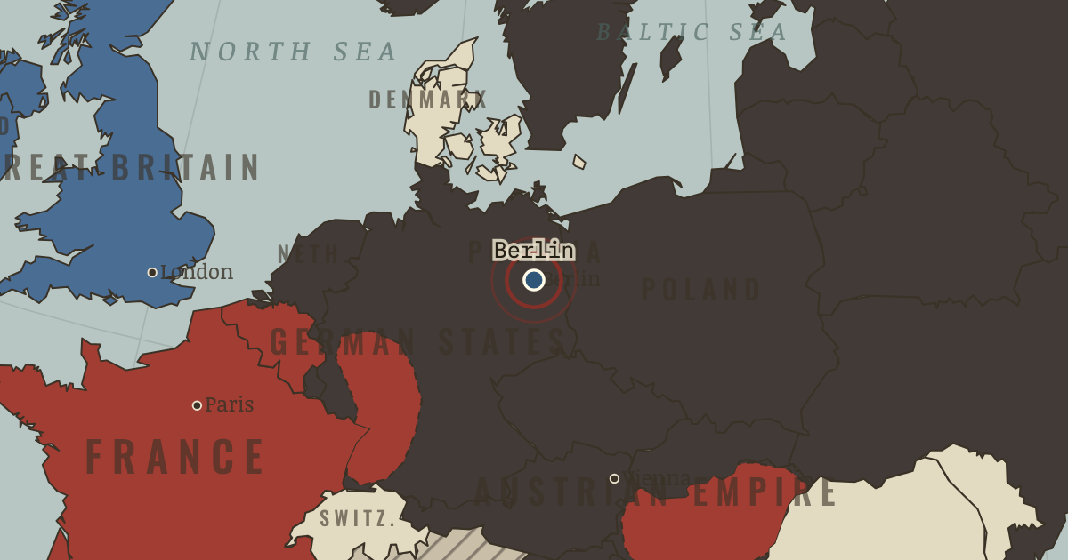Map showing Barricades in Berlin — The Age of Revolutions, 1775–1848
