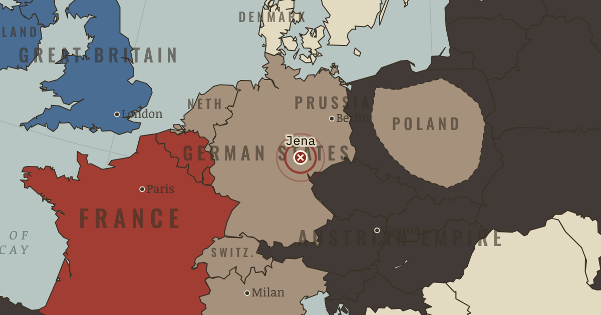 Map showing Jena–Auerstedt — The Age of Revolutions, 1775–1848