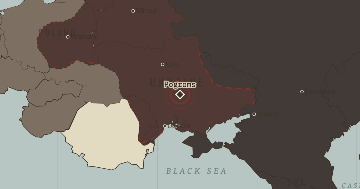 Map: Elisavetgrad pogrom, 27 April 1881