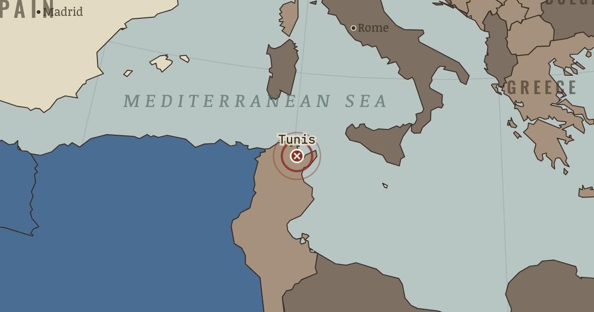 Map showing Tunis falls — The War Room — WW2, 1936–1945